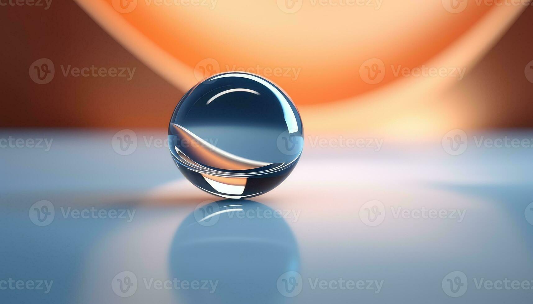 Blurred Lens Futuristic 3D Rendering Minimalist Background AI generated photo