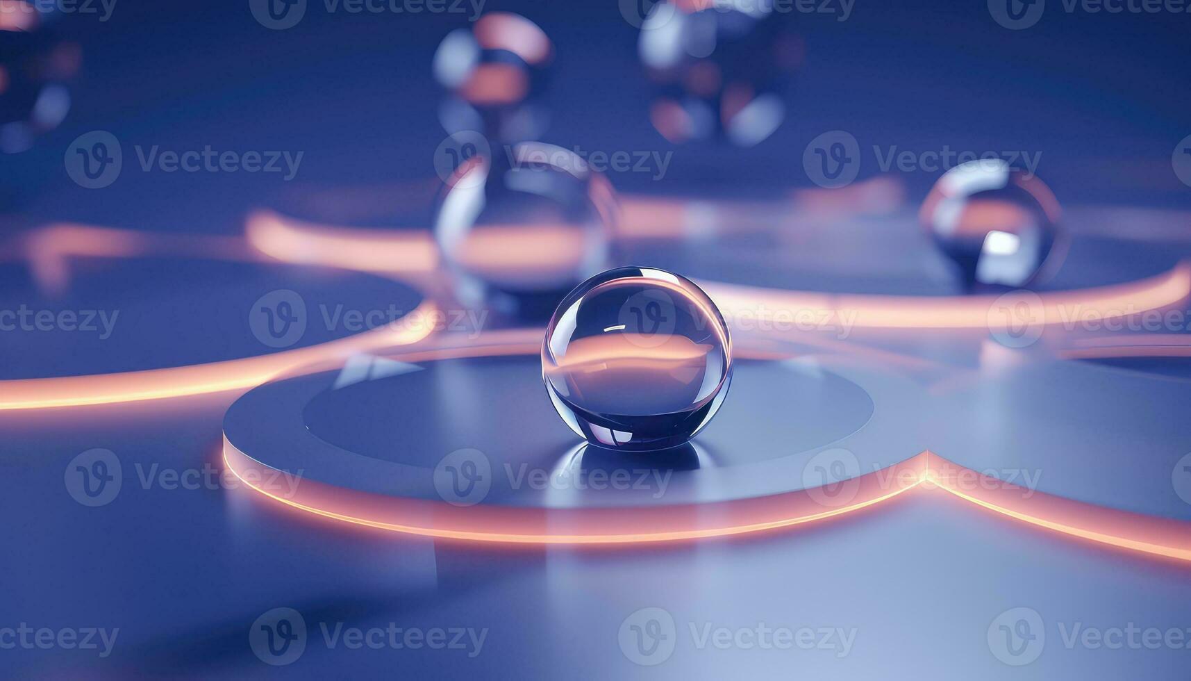 Blurred Lens Futuristic 3D Rendering Minimalist Background AI generated photo