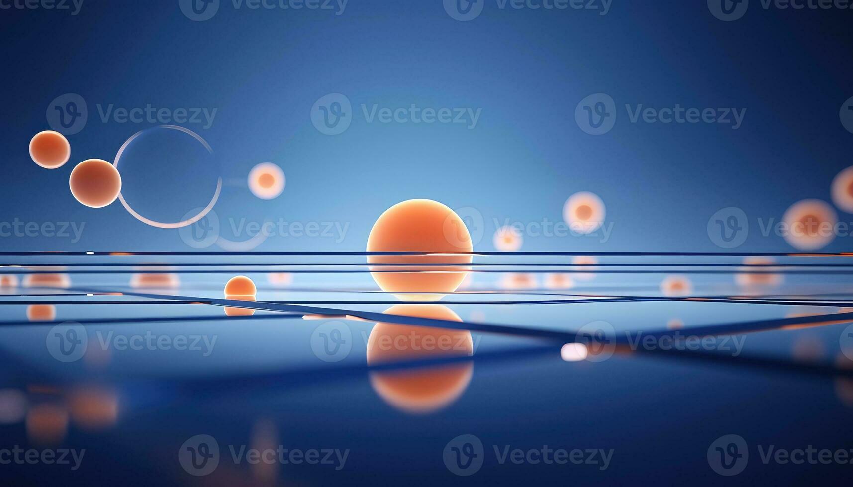 Blurred Lens Futuristic 3D Rendering Minimalist Background AI generated photo