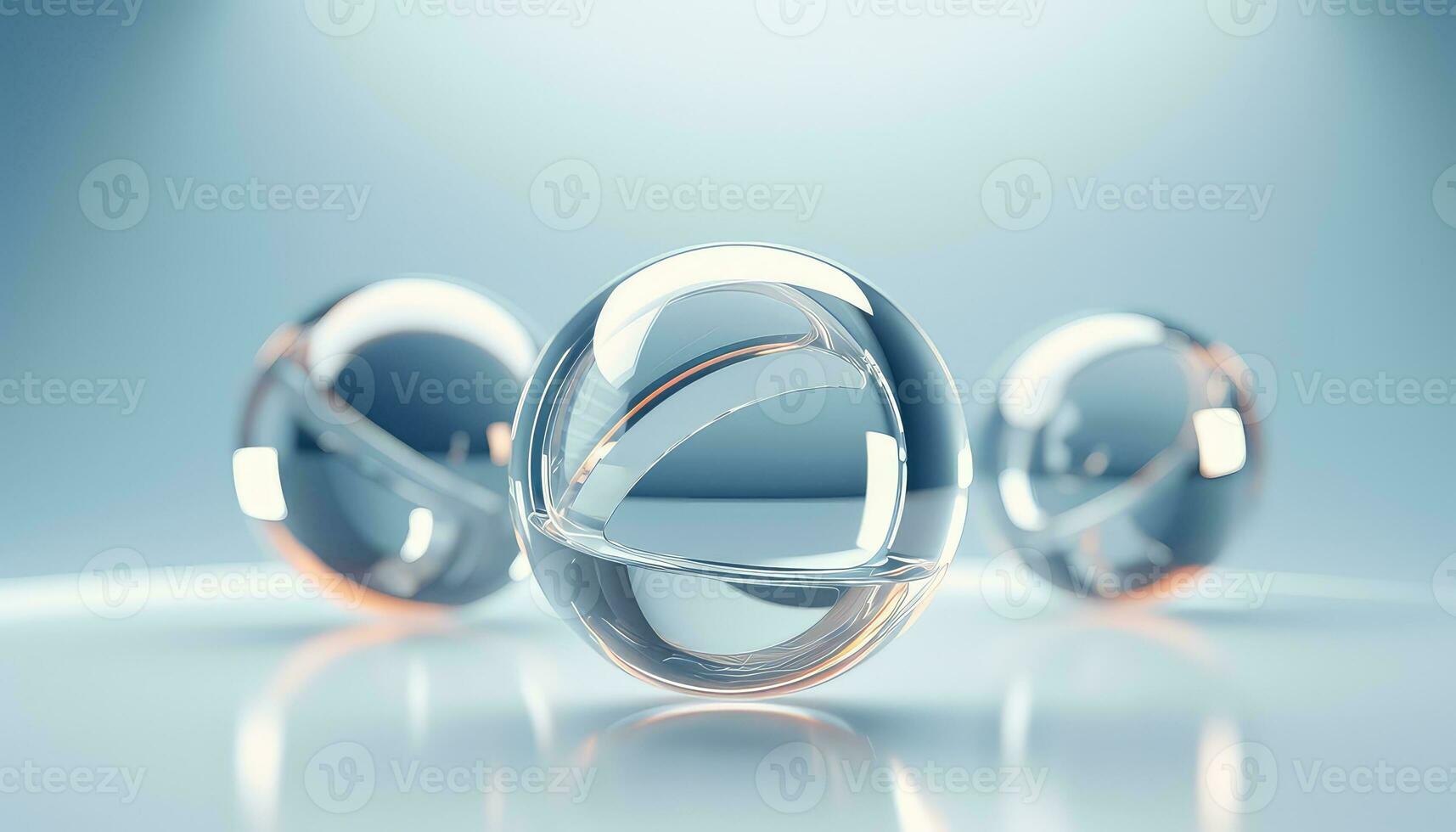 Blurred Lens Futuristic 3D Rendering Minimalist Background AI generated photo