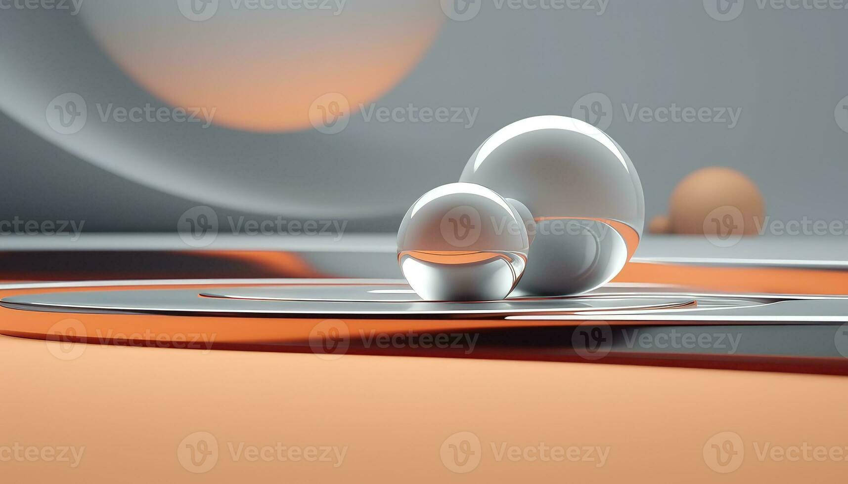 Blurred Lens Futuristic 3D Rendering Minimalist Background AI generated photo