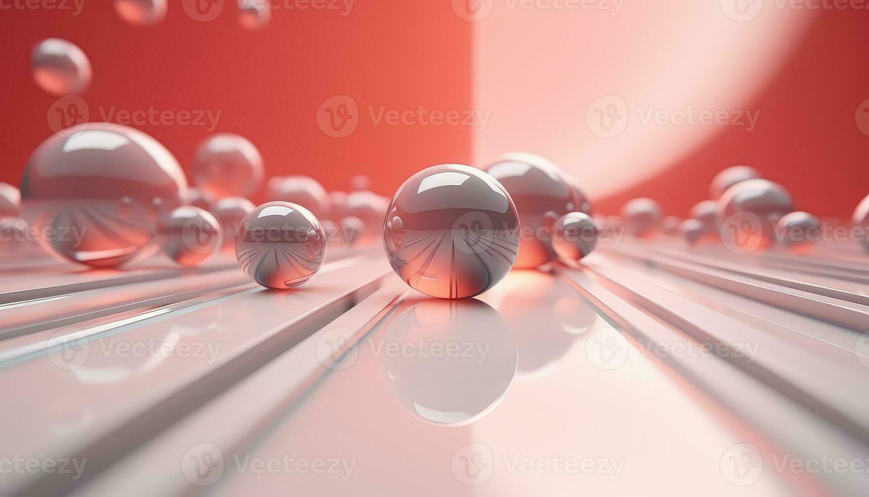 Blurred Lens Futuristic 3D Rendering Minimalist Background AI generated photo