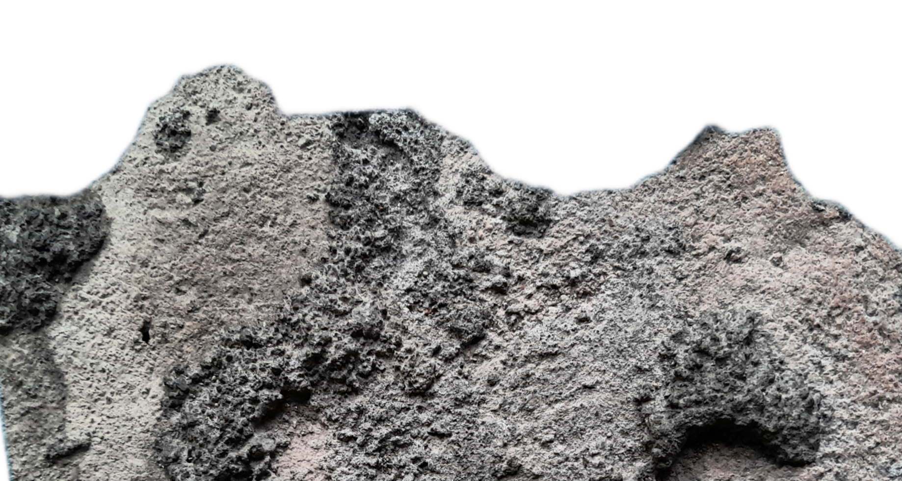 Close up of a gray concrete elements isolated on transparent background png