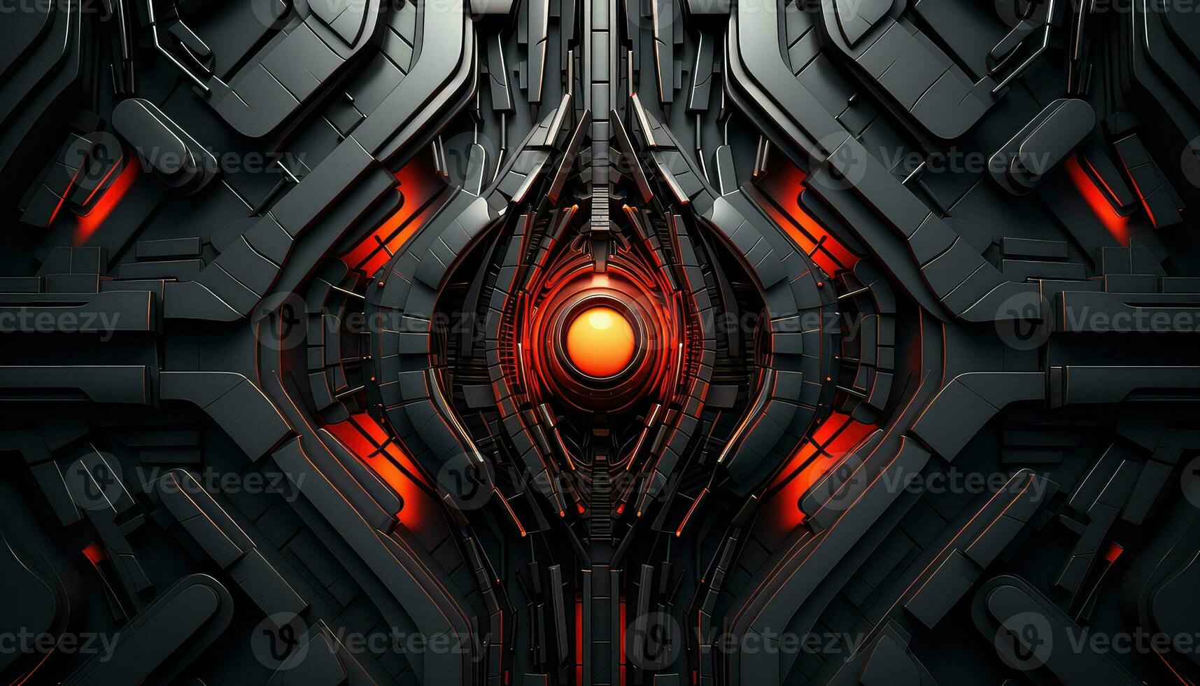 Abstract Wallpaper with Robotic Edge 3D Design Elements AI generated photo