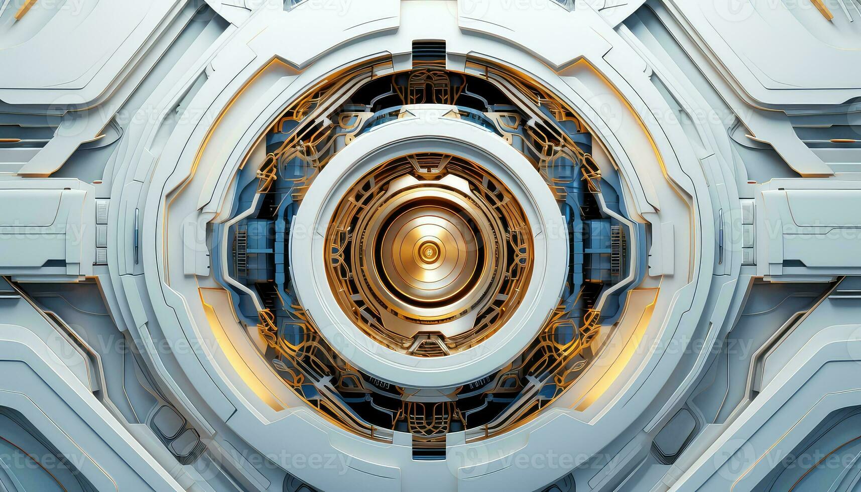 Abstract Wallpaper with Robotic Edge 3D Design Elements AI generated photo