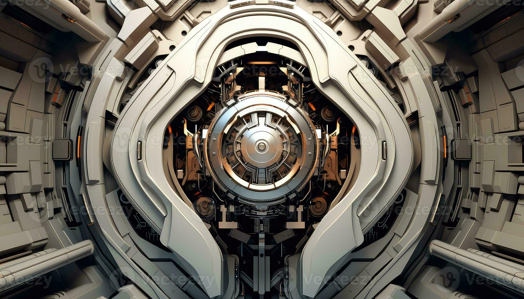 Abstract Wallpaper with Robotic Edge 3D Design Elements AI generated photo