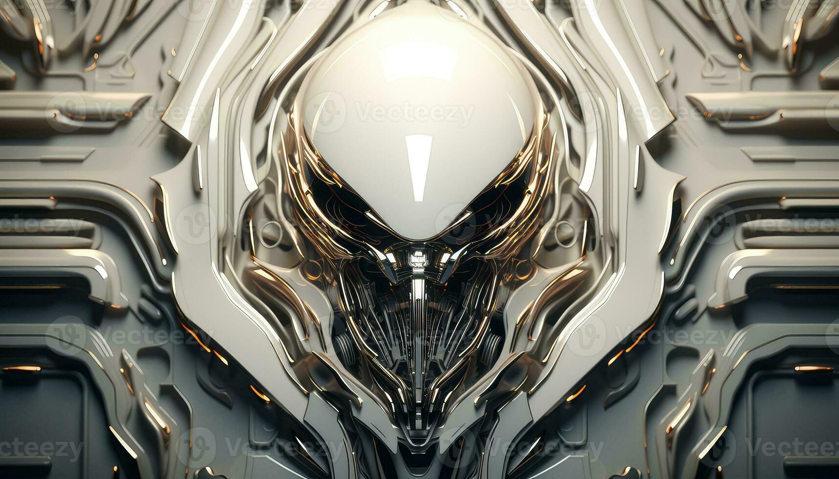 Abstract Wallpaper with Robotic Edge 3D Design Elements AI generated photo