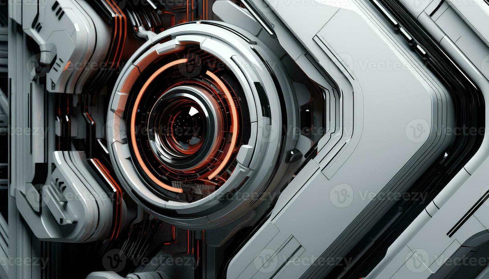 Abstract Wallpaper with Robotic Edge 3D Design Elements AI generated photo