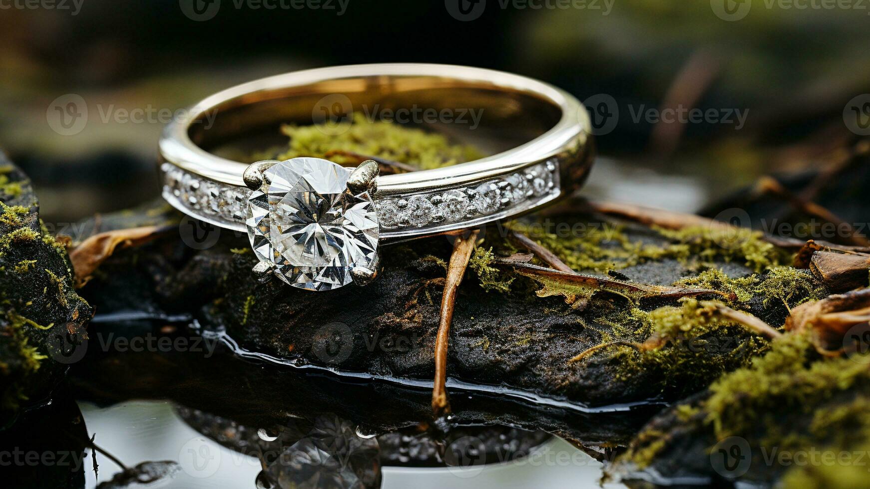 Engagement Rings Symbols of Love and Commitment, AI Generative photo