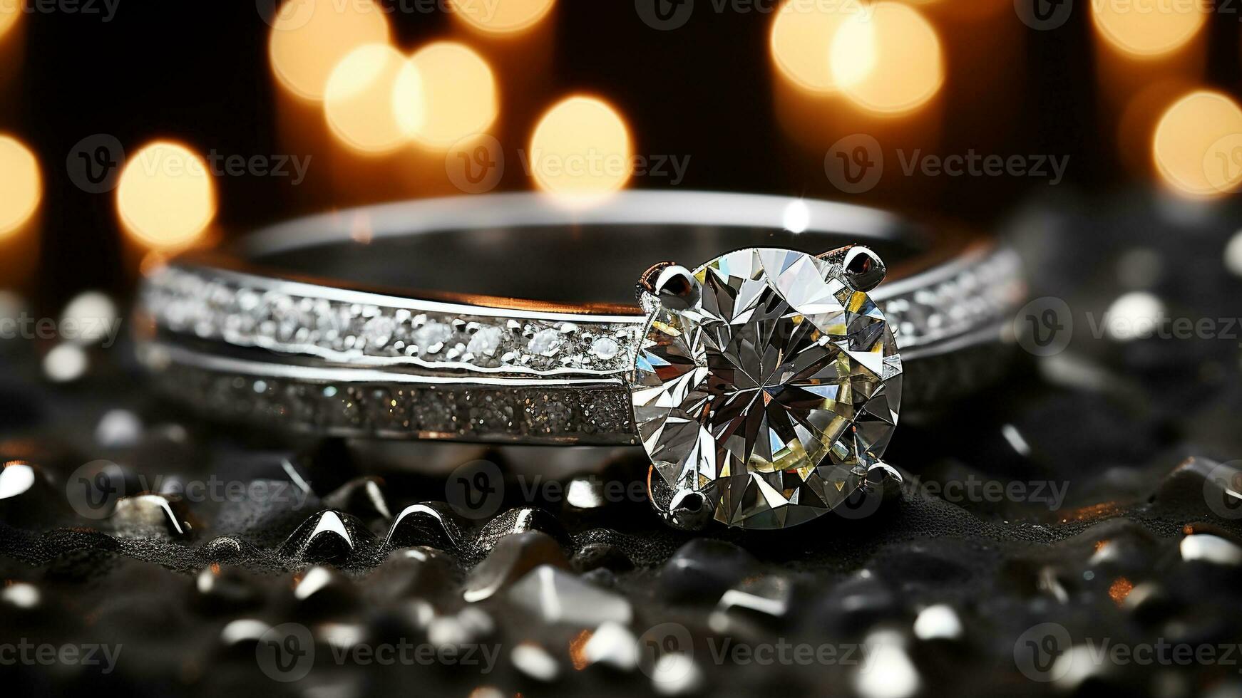 Engagement Rings Symbols of Love and Commitment, AI Generative photo