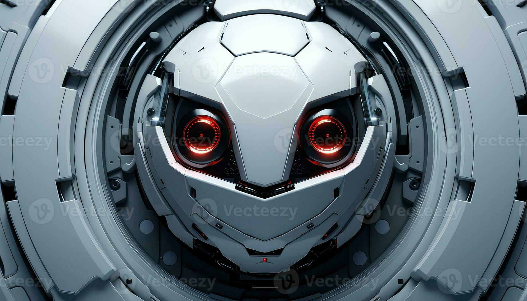 Abstract Wallpaper with Robotic Edge 3D Design Elements AI generated photo