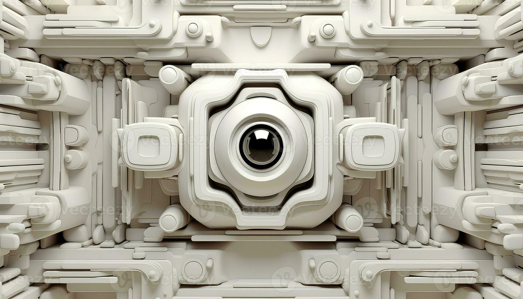 Abstract Wallpaper with Robotic Edge 3D Design Elements AI generated photo