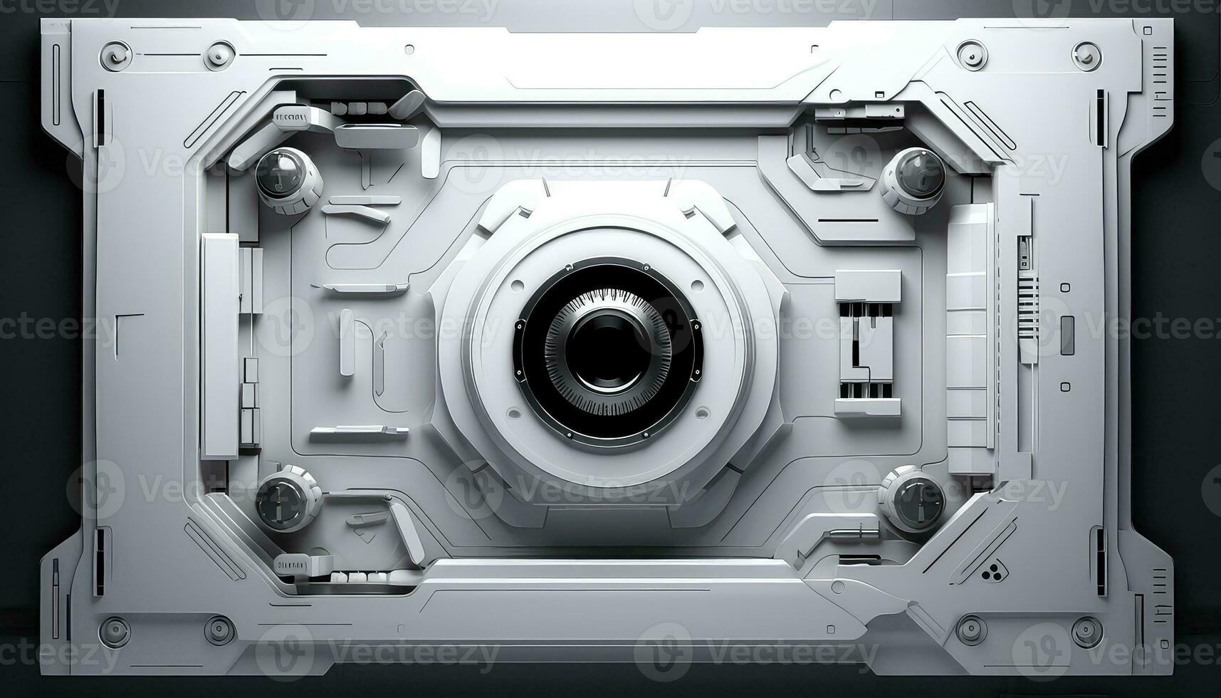 Abstract Wallpaper with Robotic Edge 3D Design Elements AI generated photo