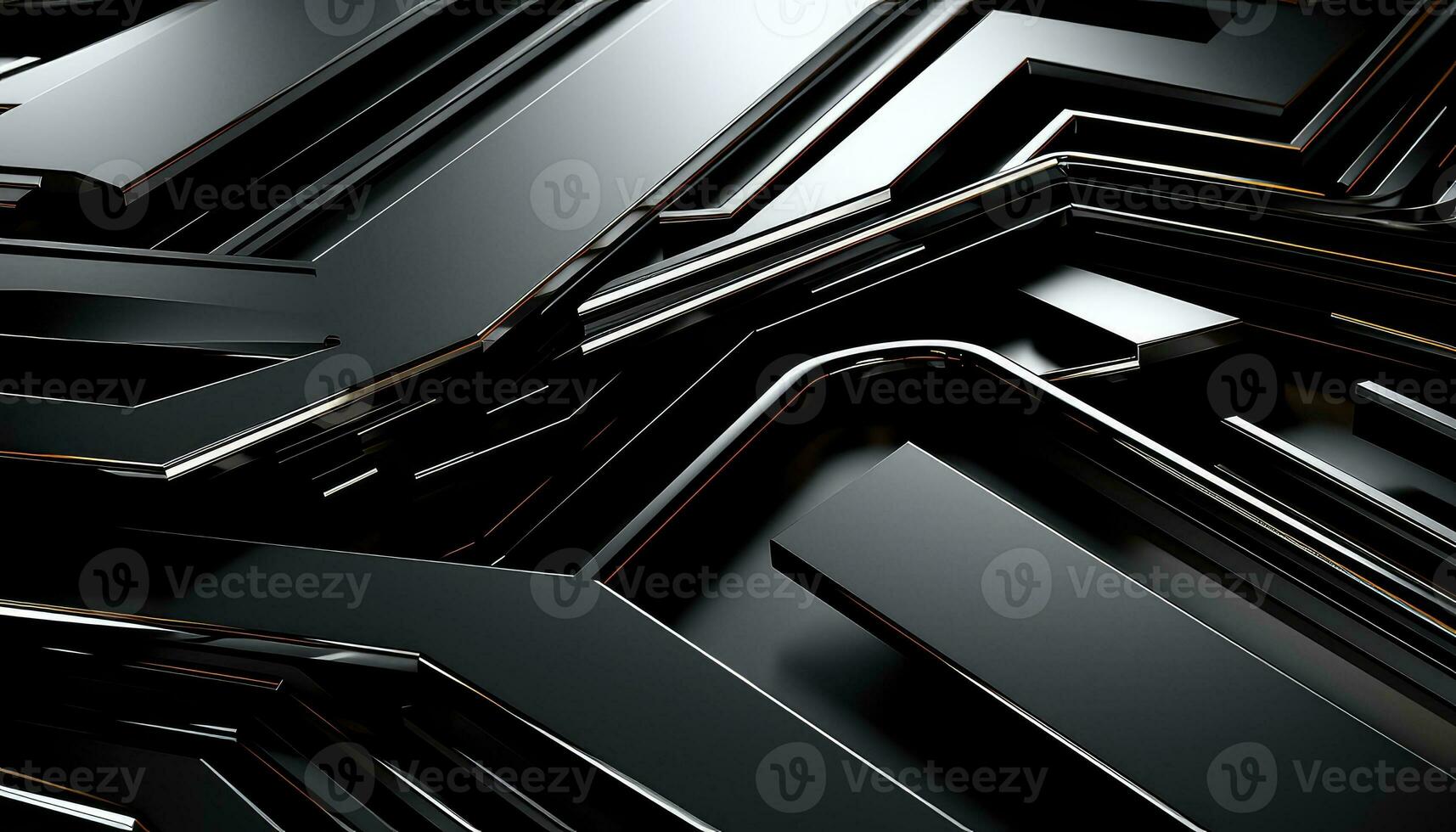 Abstract Wallpaper with Robotic Edge 3D Design Elements AI generated photo