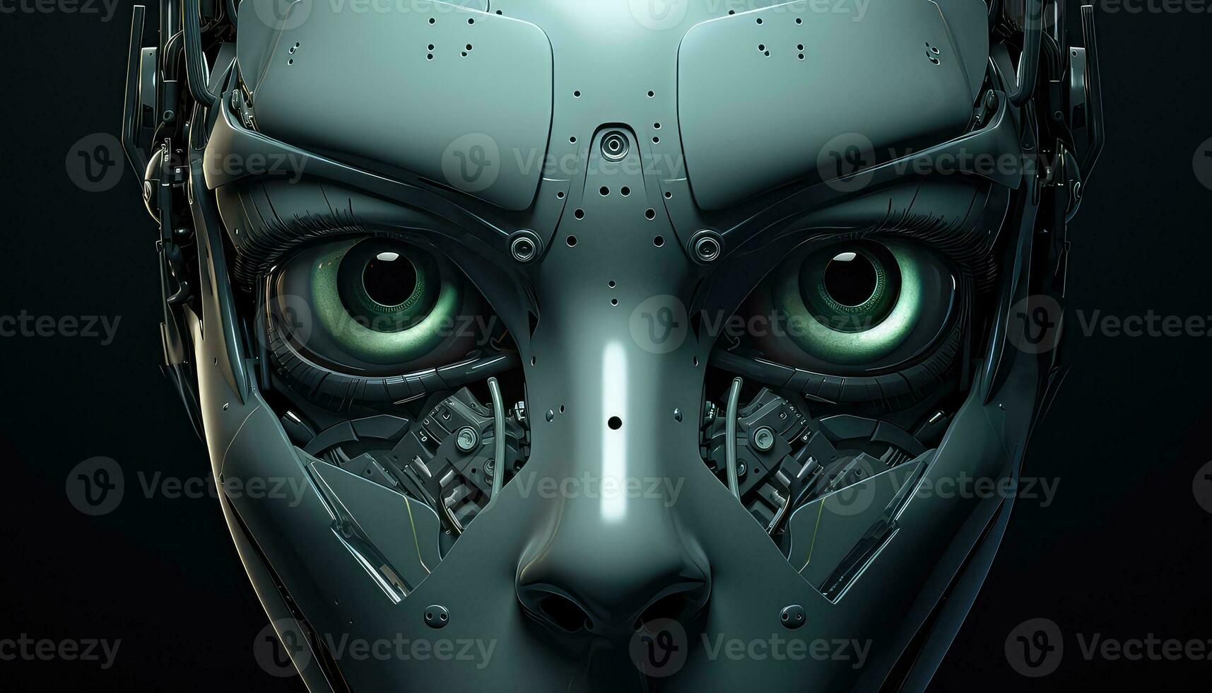 Abstract Wallpaper with Robotic Edge 3D Design Elements AI generated photo