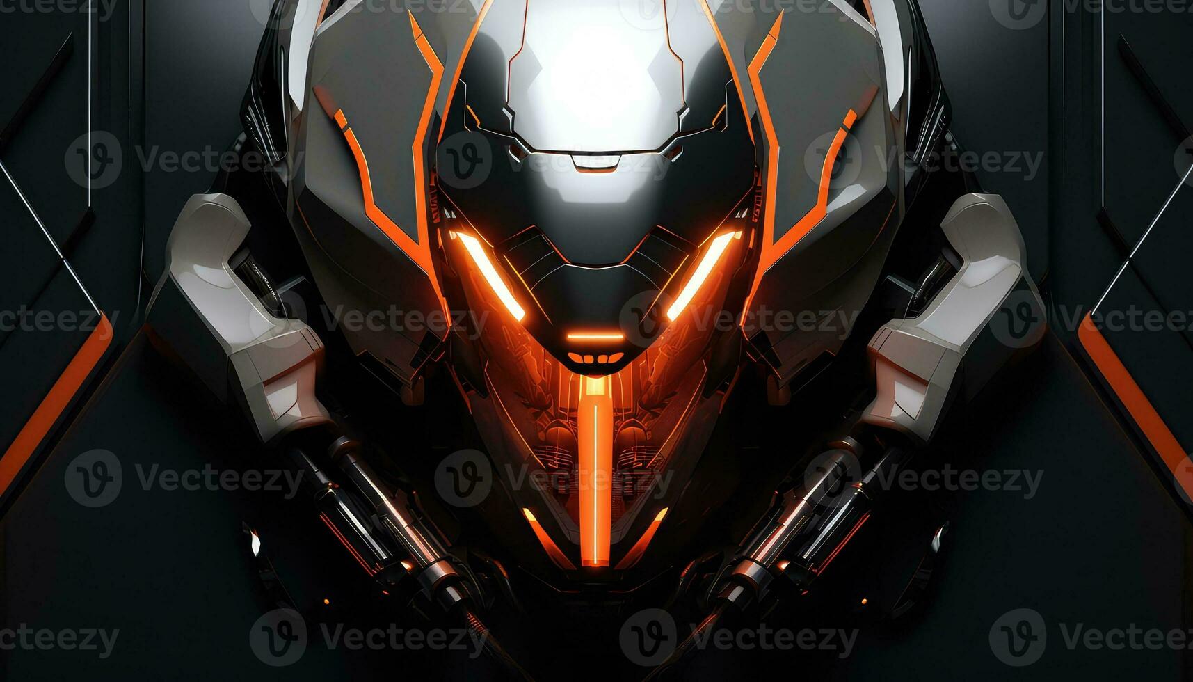 Abstract Wallpaper with Robotic Edge 3D Design Elements AI generated photo
