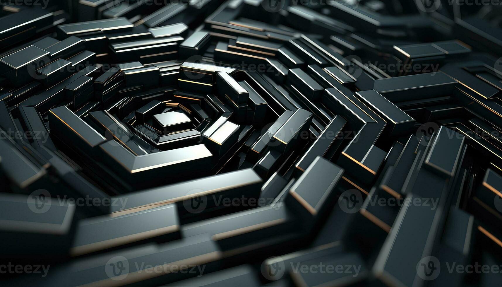 Abstract Wallpaper with Robotic Edge 3D Design Elements AI generated photo