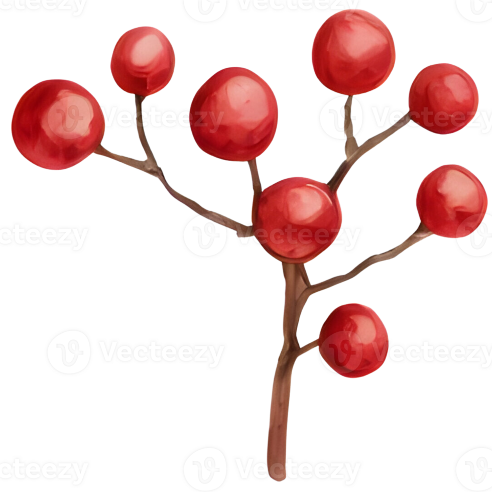 Berry, Christmas item. Generative AI png