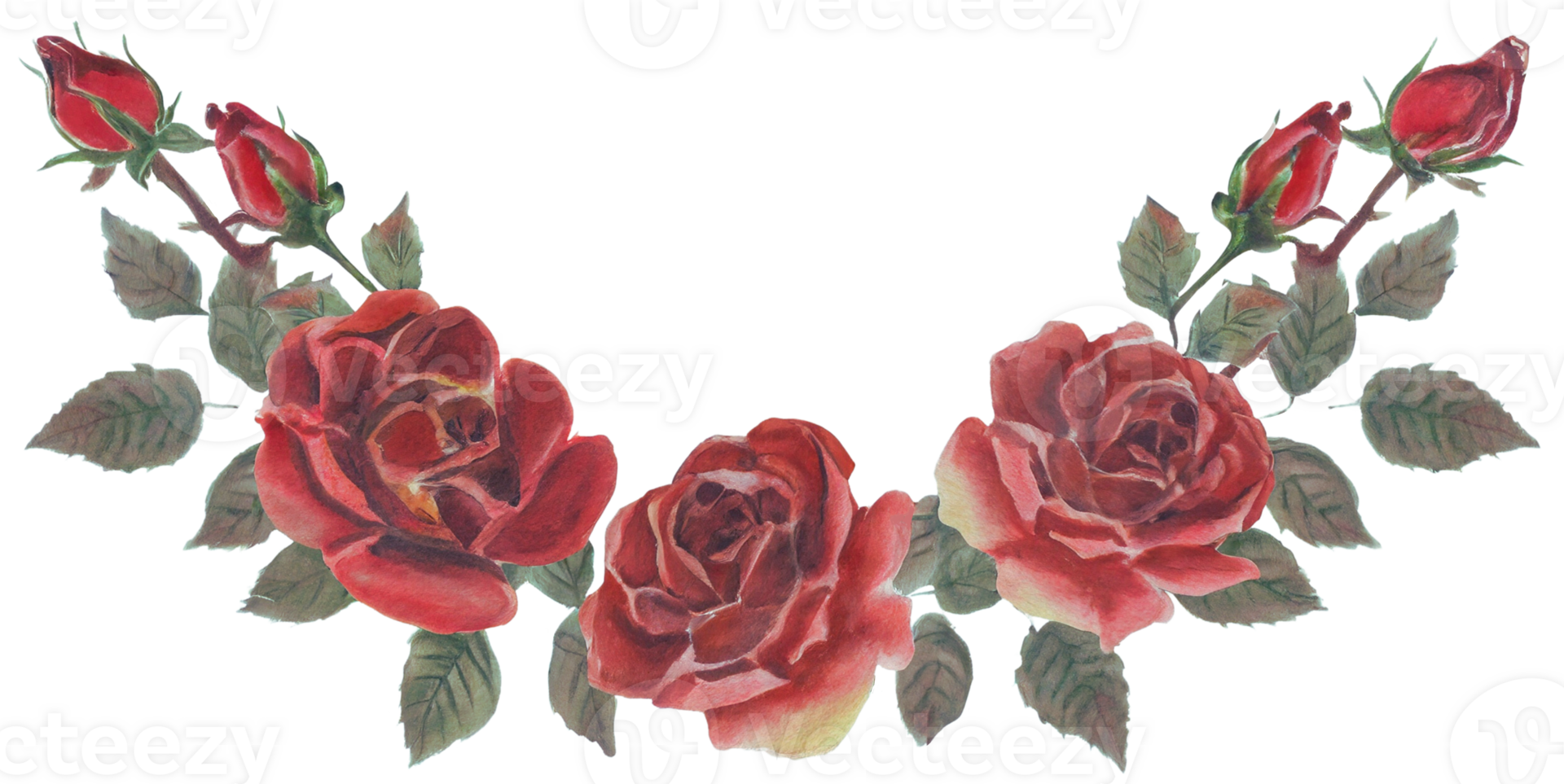 Rose frame. Generative AI. png