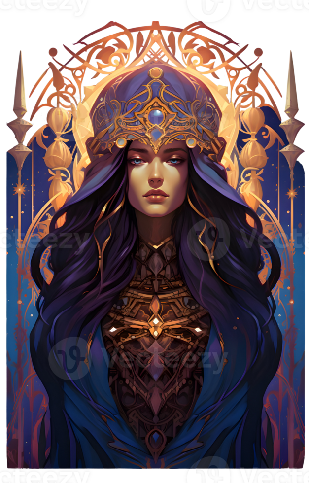 The high priestess. Generative AI. 33353942 PNG