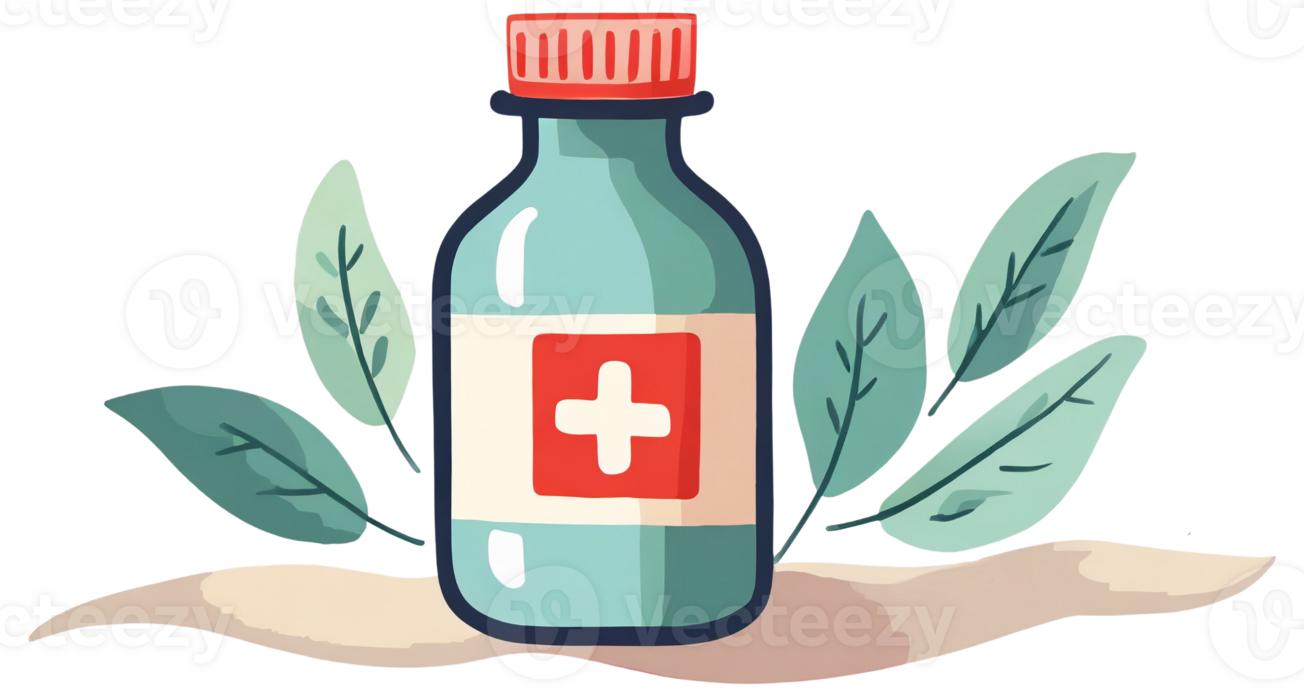 Medicine bottle. Generative AI. png