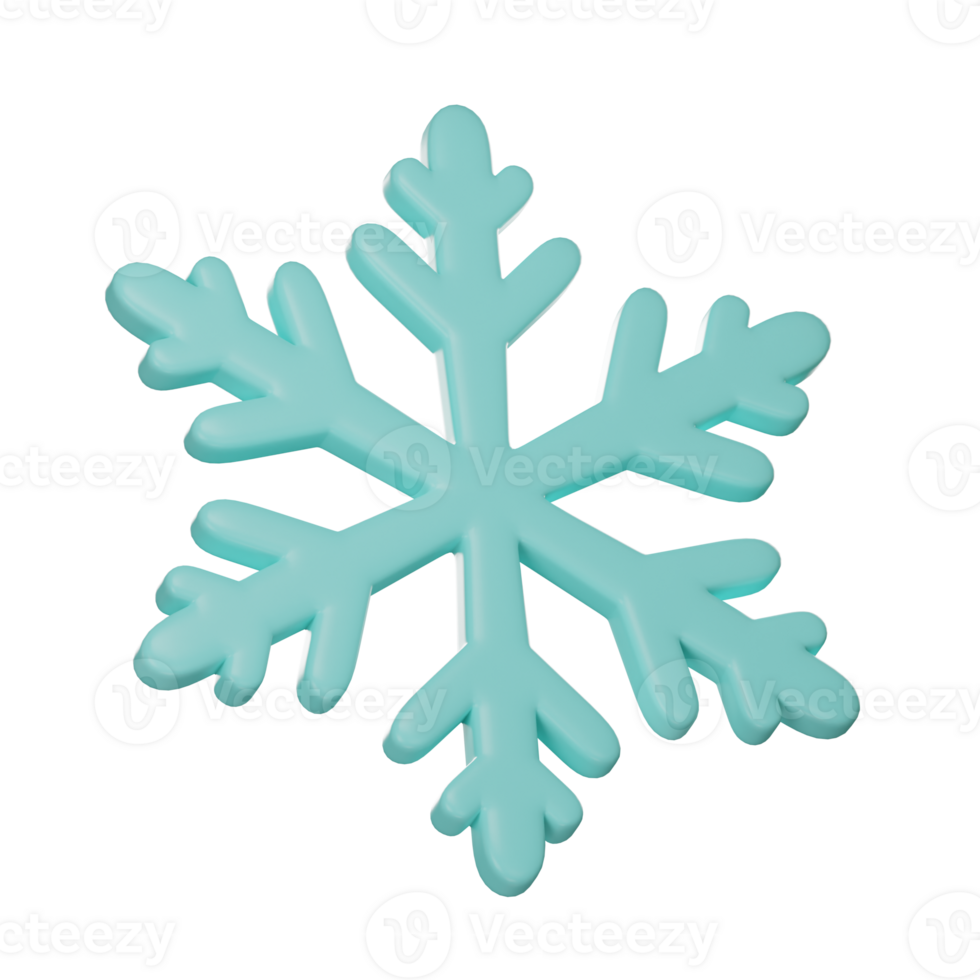 Christmas illustration tracery snowflake 3d. element icon concept. isolated on transparent background PNG 3d rendering.
