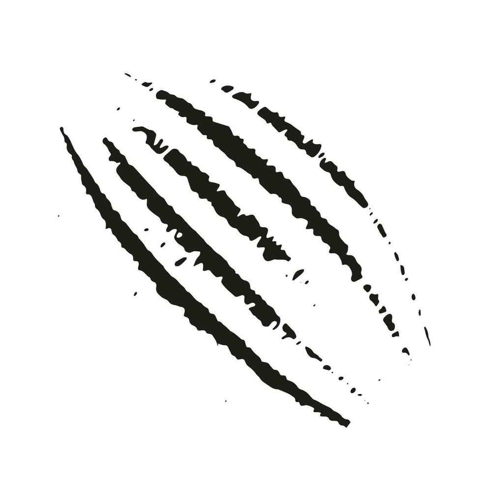 Animal Claw Scratch. Cat Talon Scrape. Tiger Paw Trace. Slash Icon, Black Grunge Texture. Beast Nails, Bear Trail. Monster Scary Mark. Abstract Design Element. Isolated Vector Illustration.