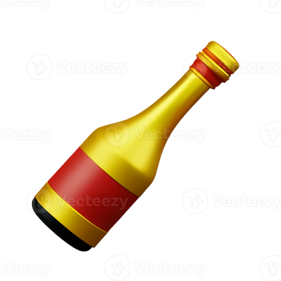Champagne Bottle Drink AI Generative png