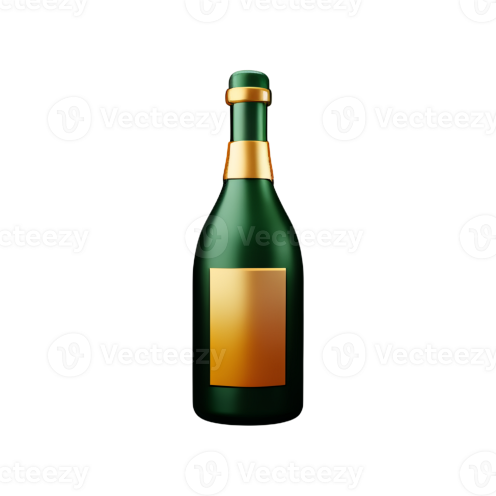 Champagne Bottle Drink AI Generative png