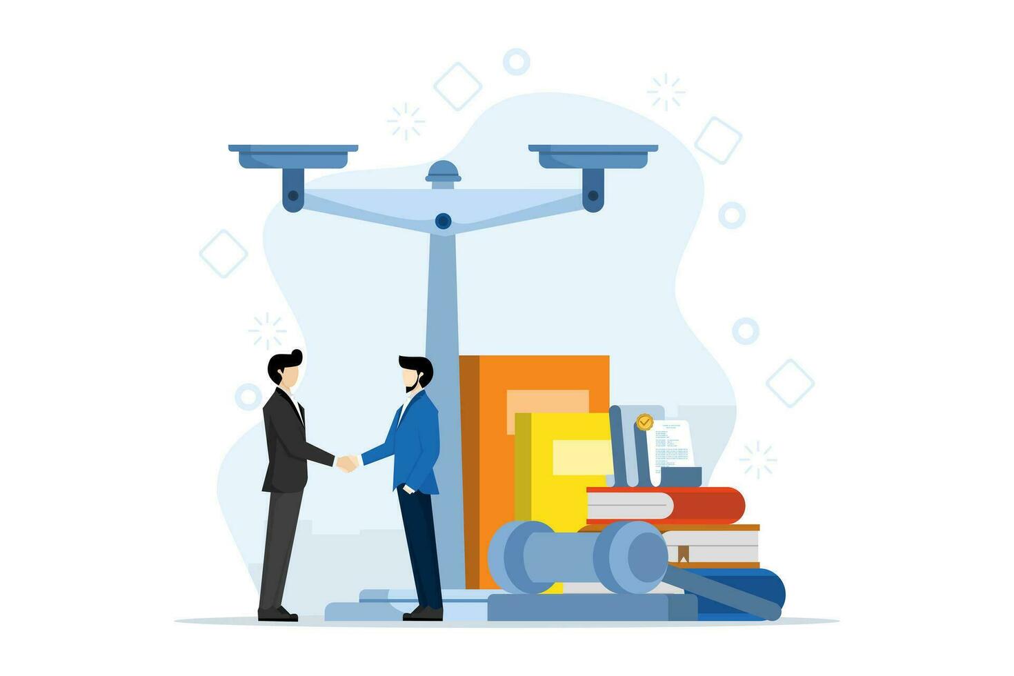 Law and justice concepts, Legal documents, Law firms and legal services, Lawyer services, People seeking legal advice, Professional legal lawyer consultations, Legal Consultants. vector illustration.