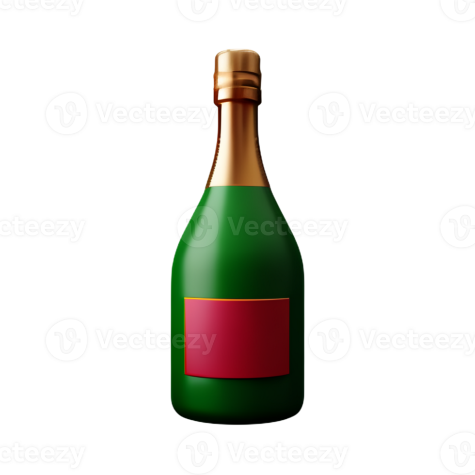 Champagne Bottle Drink AI Generative png