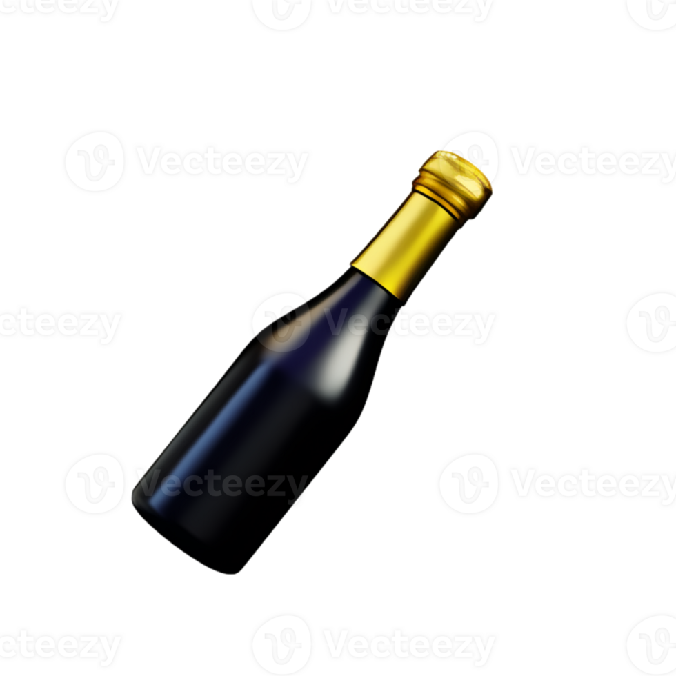 Champagne Bottle Drink AI Generative png