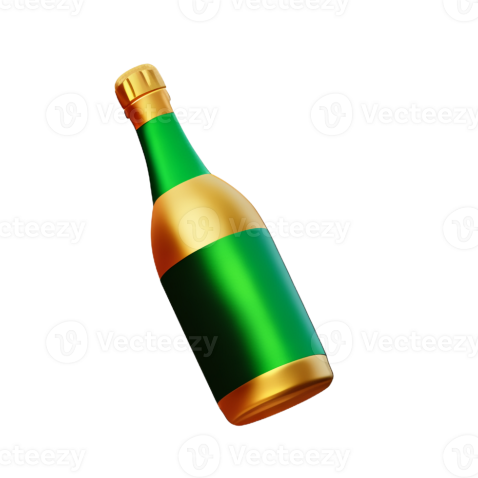 Champagne Bottle Drink AI Generative png