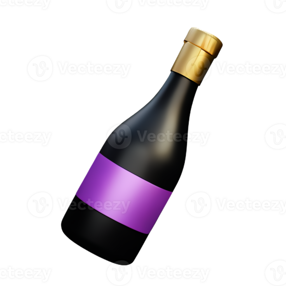 Champagne Bottle Drink AI Generative png