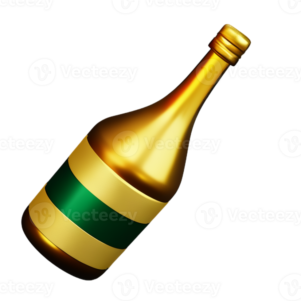 Champagne Bottle Drink AI Generative png