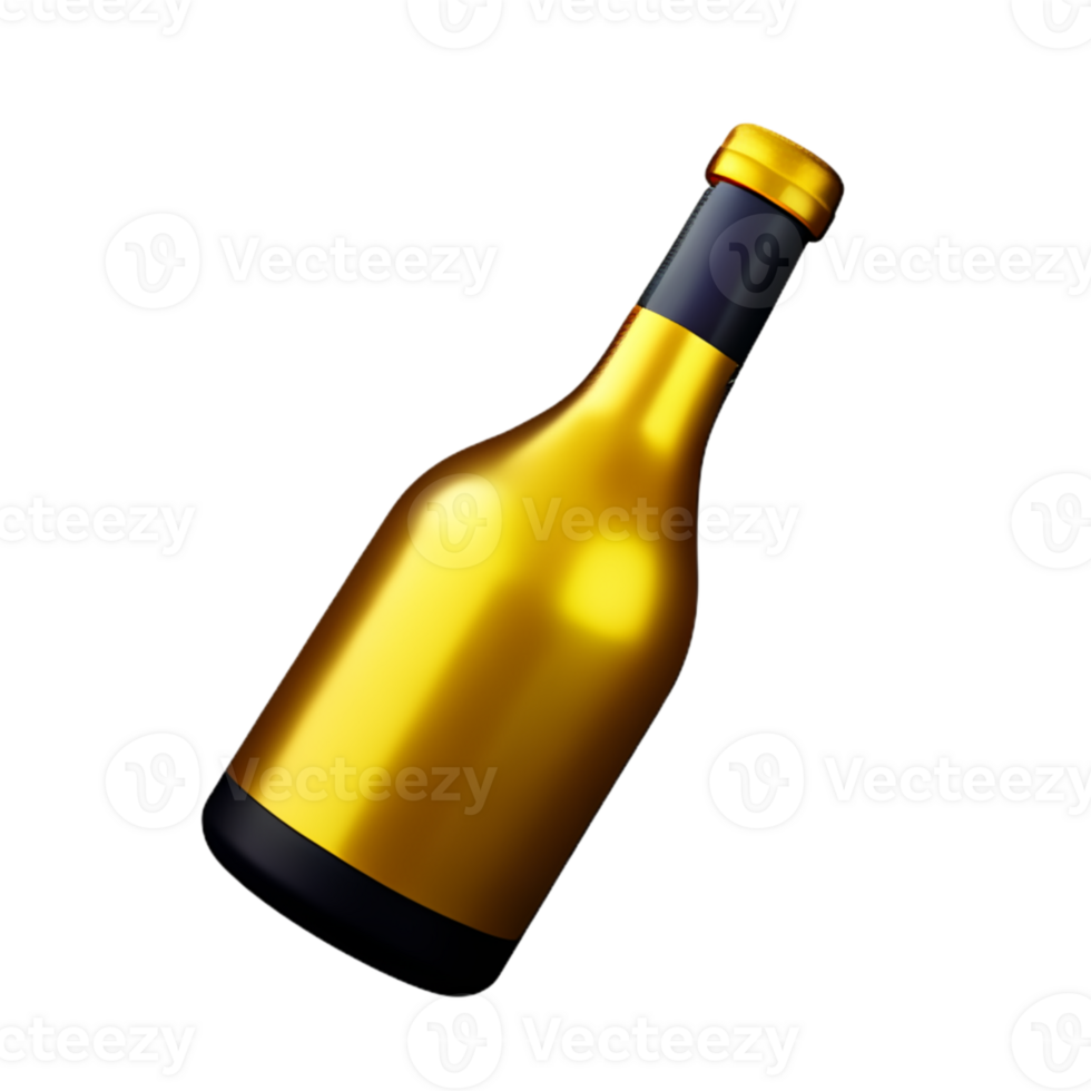 Champagne Bottle Drink AI Generative png