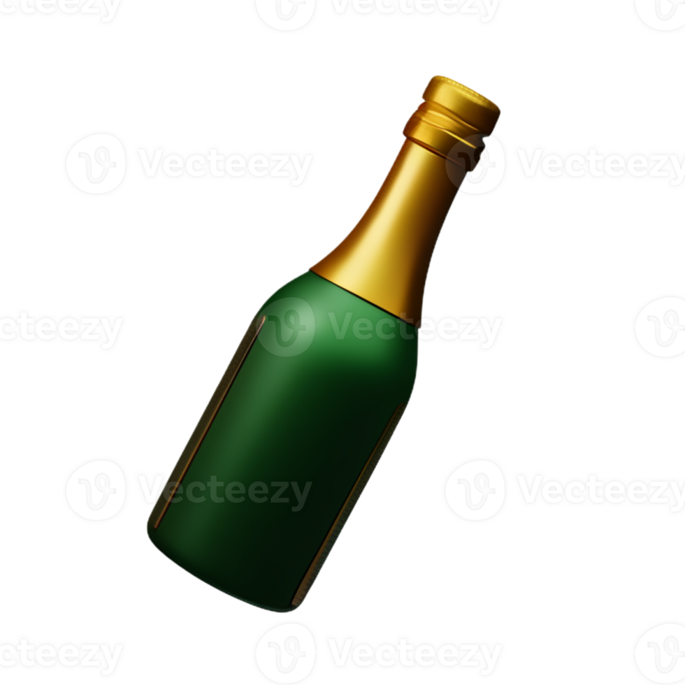 Champagne Bottle Drink AI Generative png