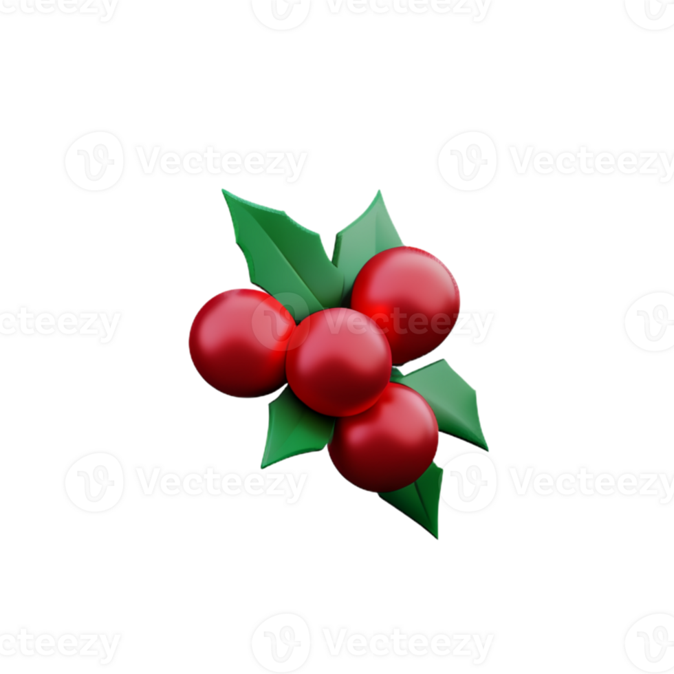 Christmas Holly Berry  AI Generative png