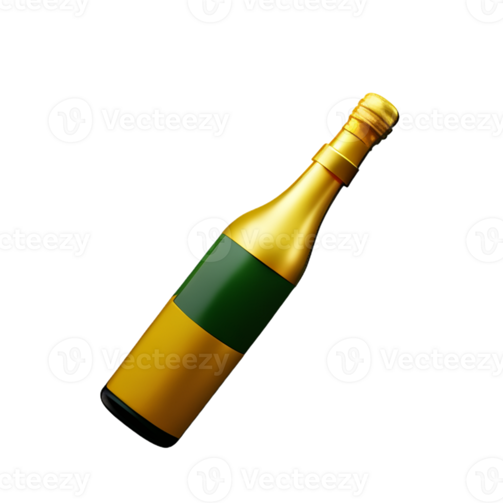 Champagne Bottle Drink AI Generative png