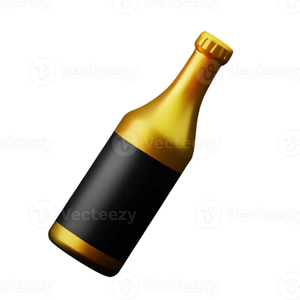 Champagne Bottle Drink AI Generative png