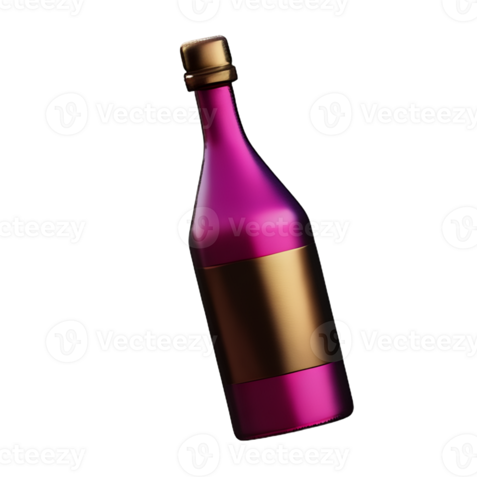 Champagne Bottle Drink AI Generative png