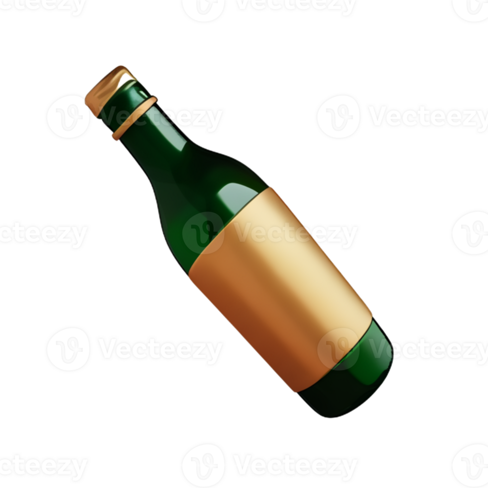 Champagne Bottle Drink AI Generative png