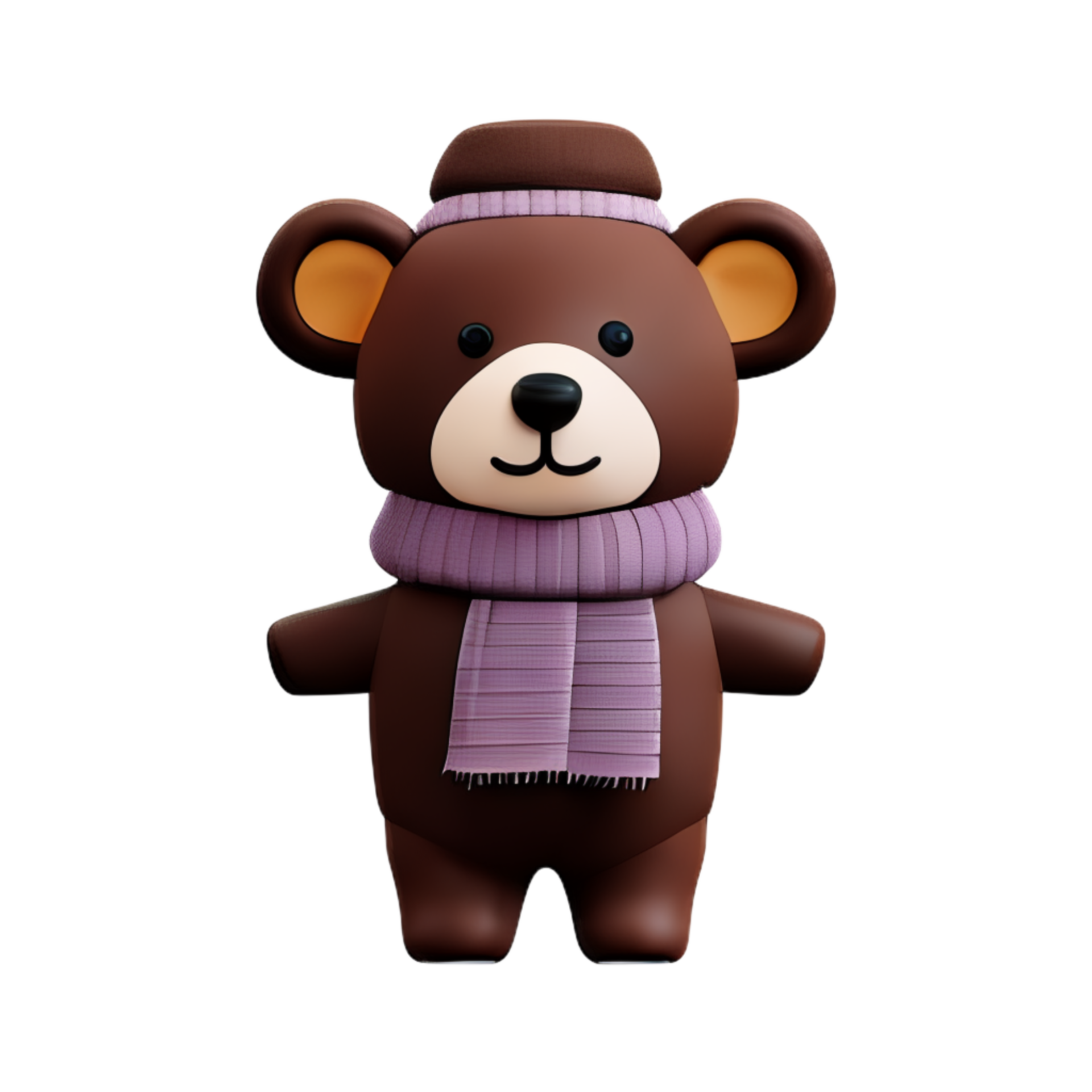 Bear Wear A Wool Hat AI Generative 33356048 PNG