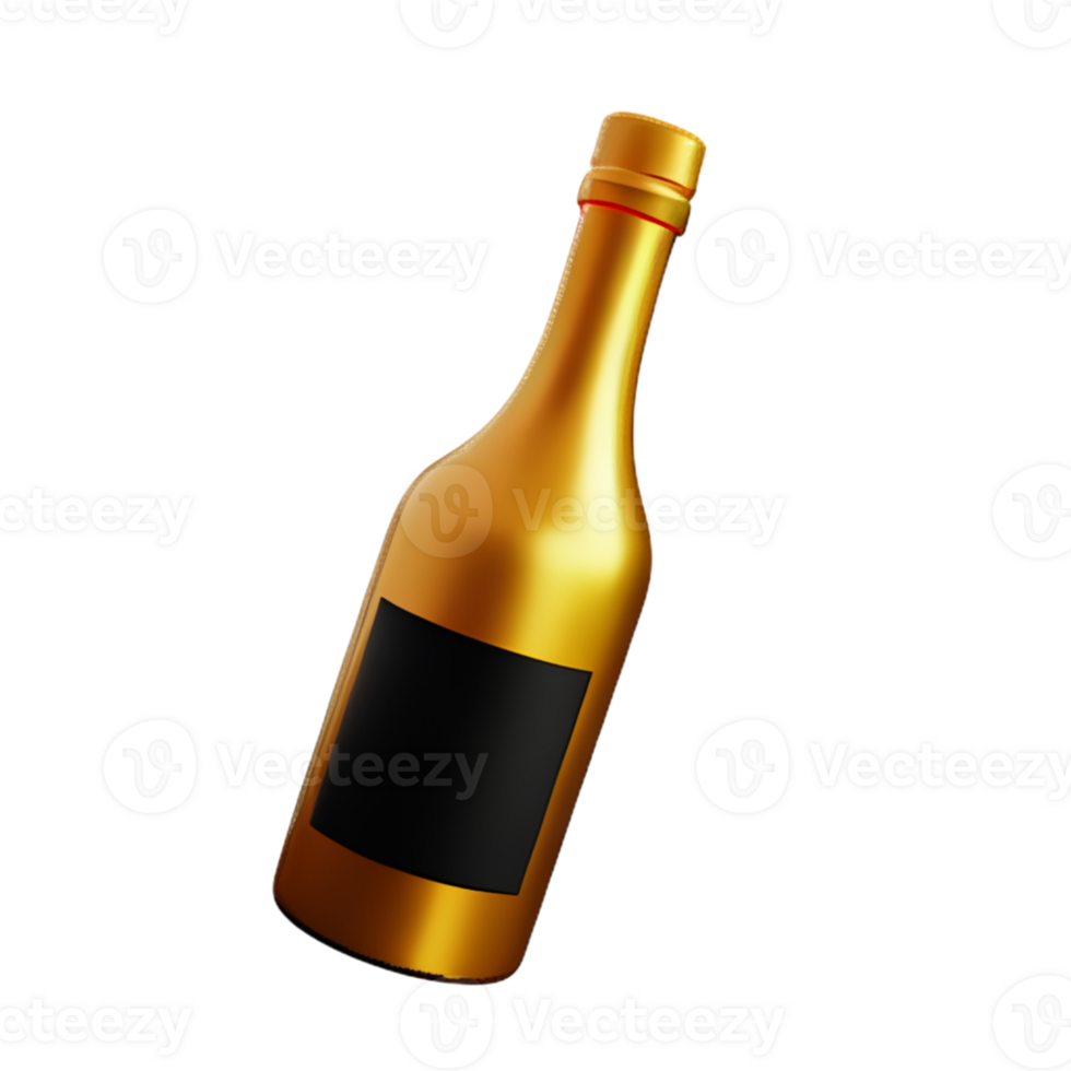 Champagne Bottle Drink AI Generative png