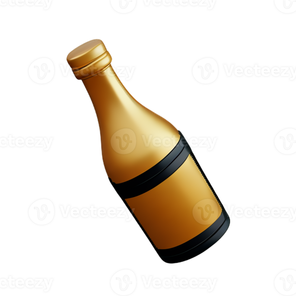 Champagne Bottle Drink AI Generative png
