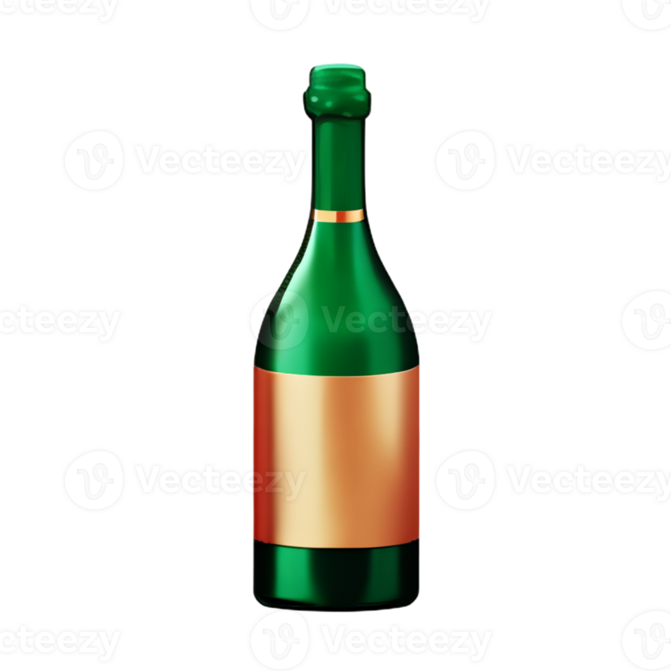 Champagne Bottle Drink AI Generative png