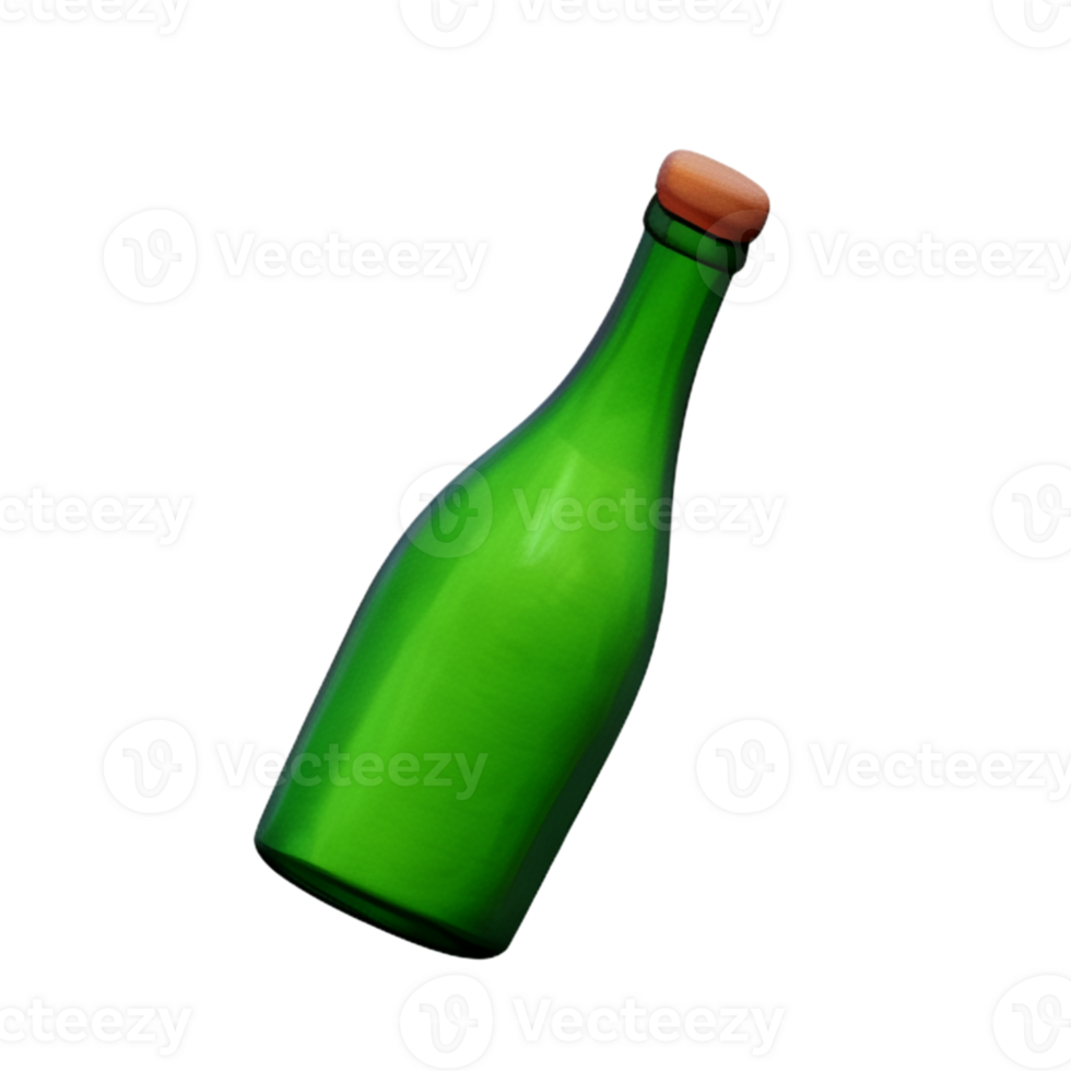 Champagne Bottle Drink AI Generative png
