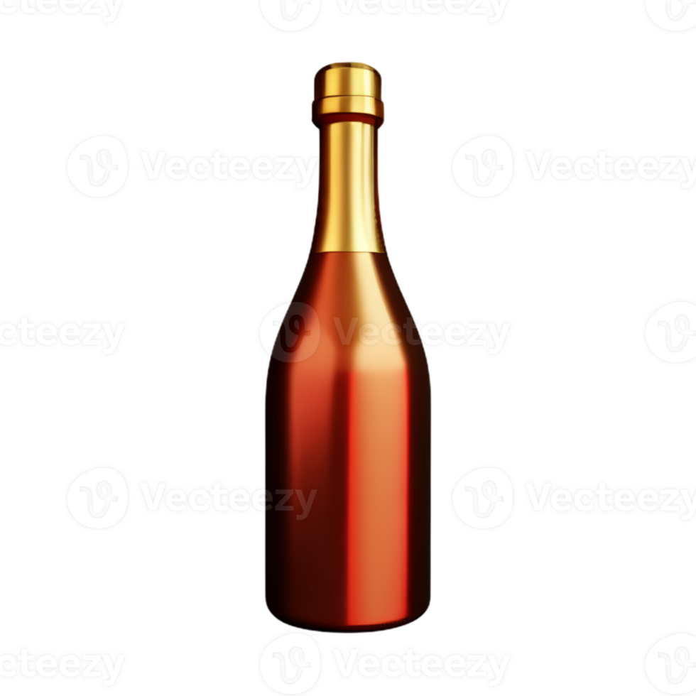 Champagne Bottle Drink AI Generative png