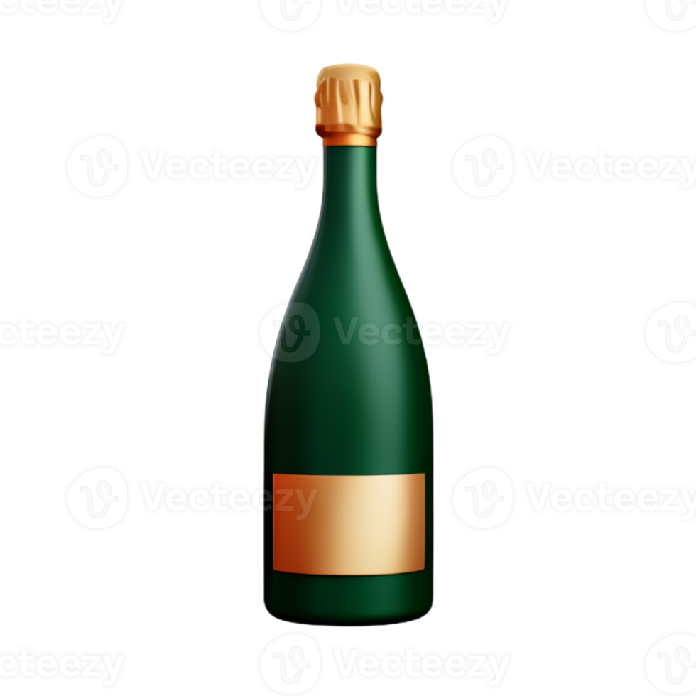 Champagne Bottle Drink AI Generative png