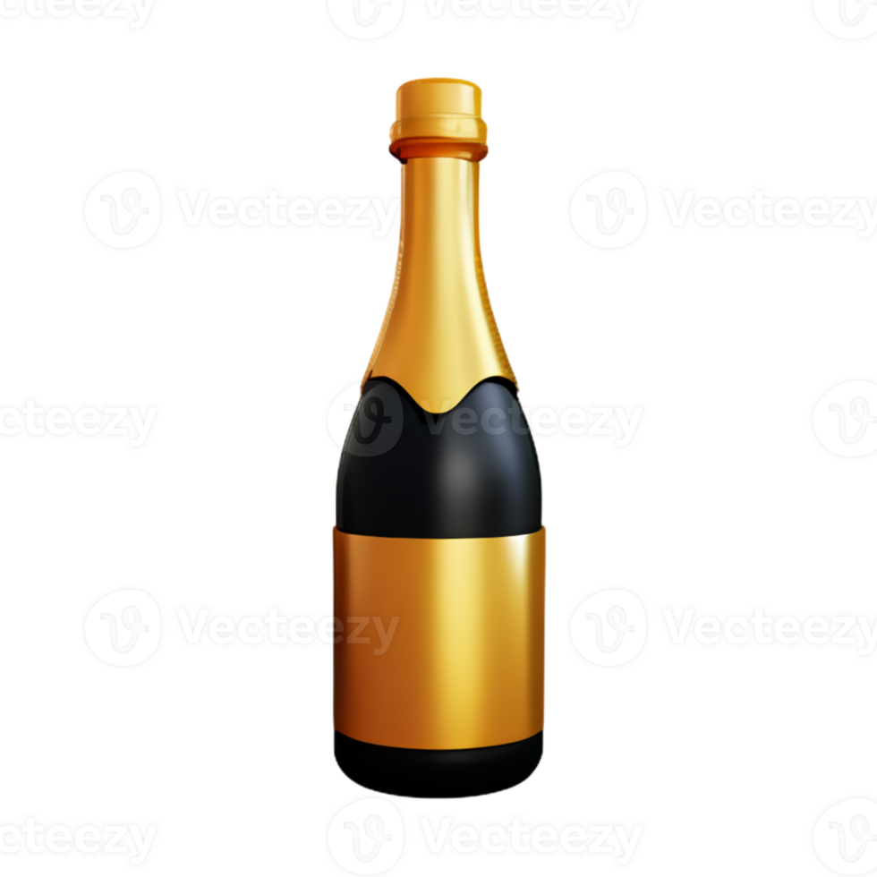 Champagne Bottle Drink AI Generative png